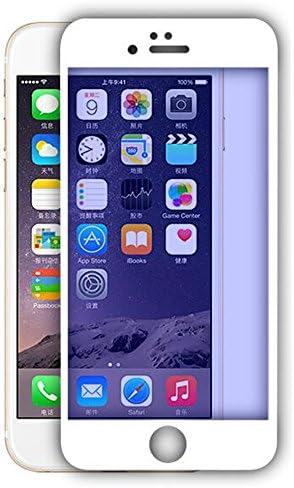 iPhone 7 plus HD Anti-Blue Light Full Screen Protector,XINRD 3D Carbon Fibre Soft Edge &amp; Anti-Blue Light Tempered Glass(9H Hardness 0.26mm Anti-scratch Anti-fingerprint Anti-Glare) Full Screen Protection for Apple 7 plus 5.5" White