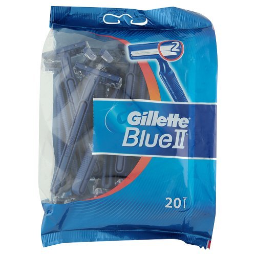Gillette Blue II Disposable Razors, 20 Razors