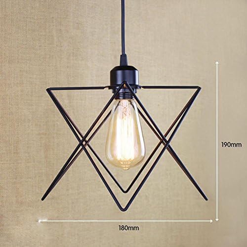MAX-BOLI Industrial Retro Metal Cage Loft Bar Hanging Ceiling Pendant Light Lamp Fixture , D