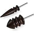 2pcs Leather Burnisher Bits for Rotary Tools, 2 Styles Leather Burnishing Tips Edge Burnishing Tool Polishing Head Accessories for Leather Craft Hand Making