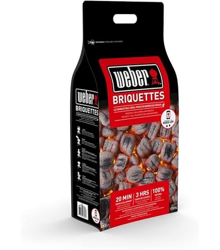 Weber Holzkohle Briketts 4 Kg Sack – Original Weber Qualität Mit Langer Glühzeit