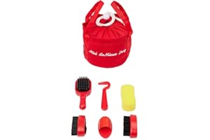 LeMieux Toy Pony Grooming Kit Ember – include spazzole, pettine per curry, spugna, groviglio e zoccoli – Conservare in mini borsa con coulisse – adatto per bambini dai 3 anni in su