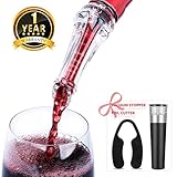 venta botella decantador de vino [DISEÑO ELEGANTE Y MATERIALES DE CALIDAD SUPERIOR] Su diseño elegante agregará un nivel de refinamiento a su experiencia de beber vino. El FITFORT aireador de vino está fabricado con material acrílico 100% de alta calidad aprobado por la FDA que no es tóxico y es seguro de usar.