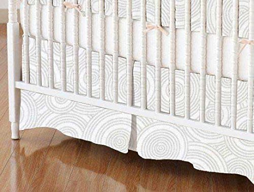 SheetWorld - MINI Crib Skirt (24 x 39) - Grey Multi Circles - Made In USA by sheetworld