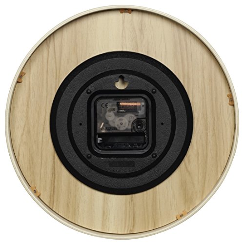 Hama Wanduhr HG-250, Holz, geräuscharme Uhr ohne Ticken, 25 cm Durchmesser, weiß/natur - 3