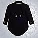 Dressy Daisy Baby Boys' Jacquard Waistcoat 5 Pieces Formal Tuxedo Suit With Tail Baptism Christening Outfit Size 12-18 Months Black Gold