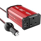 Foval Car Power Inverter 300W DC 12V to 240V AC Converter with 4.8A Dual USB Charger (iPhone-sized design),laptop charging