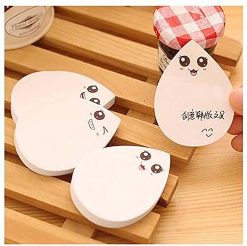 4PCS Cute Cartoon Sticker Marker Notes Water-drop Shape Office Sticky Notepads