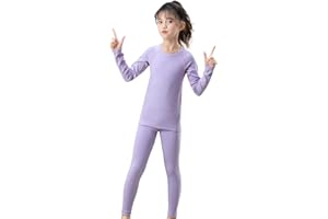 Hereneer Thermounterwäsche Kinder, Lang Atmungsaktiv Funktionsunterwäsche Jungen Mädchen, Sportunterwäsche Kinder Winter Warm Thermowäsche Set Thermounterhemd für Fussball Skiunterwäsche