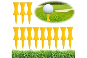 Adhere 100 tee da golf in plastica da 1-3/4 ", tee da golf a castello rosa, resistenti 45 mm (45 mm・ giallo・ 100 pezzi)