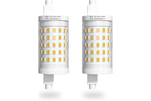 Bonlux Bombilla LED R7s Slim 78mm Regulable Blanca Cálida 3000K 10W J78 Doble Extremo Reflector Bombilla, 10W Equivalente a 100W Lámpara Halógena AC 220-240V para Pasillo Entrada Cocina (2 Paquetes)