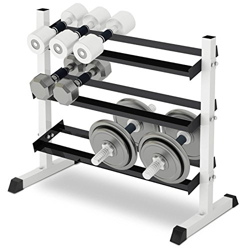 Physionics Hantelablage Hantelregal aus robustem Stahl mit Einbrennlack mit maximaler Tragefähigkeit von 150 kg - 9