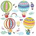 Produktbild Decowall DA-1710B Heißluftballon Flugzeuge Tiere Wandtattoo Wandsticker Wandaufkleber Wanddeko für Wohnzimmer Schlafzimmer Kinderzimmer