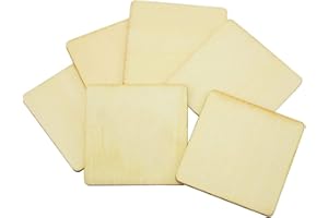 BOELLRUNO 100pz 6 * 6cm Fette Legno Naturale Dischi legno Fette Legno per Nozze Scrapbookin Fai Da Te Mano Etichette Dipinti
