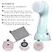 KEDSUM 3-in-1 Rechargeable Electric Facial Cleansing Brush,USB Charging Portable Face Exfoliator Massager,Waterproof Skin Cleansing System,Rotating Brush with 3 Different Replacement Heads, 2-Speed Setting(Blue)