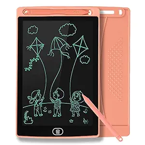 DODGE N WOLVES 8.5 Inch LCD Writing Tablet | Drawing Board | Doodle Board | Writing Pad with | Digital Slate - Portable E Writer Educational Toys, Gift for Kids Student Teacher Notepad (RED)