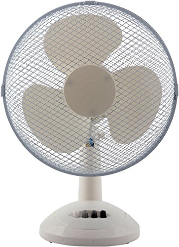 Tisch Ventilator Ø30cm 45W weiß Tischventilator Luftkühler Lüfter Belüftung