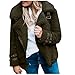 Produktbild Nyuiuo Damen Faux Wollmantel, Frauen Herbst Winter Freizeitjacke Langarm Warmer Parka Outwear Faux Fleecejacke Revers Vorne Öffnen Classics Lässiges Wärmejacke