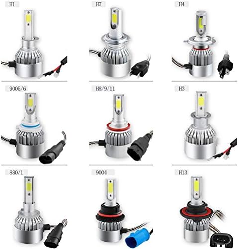 PPSAERTE® 2 Pieces H4/H1/H3/H11/H7/H8/9/9004/5/6/7 H13(9008) H27(880/881) Car LED Headlight Replacement Bulbs 7600LM 6000K CSP Chips/Internal Driver With Dust Covers PWIXOGKK25 , H7