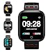 Produktbild KUNGIX Smartwatch, Fitness Armband Trackers Wasserdicht Uhr Mit Pulsmesser Smart Watch Armbanduhr für Damen Herren Kinder Android iOS Mit Schrittzähler Kalorienzähler (Rot)