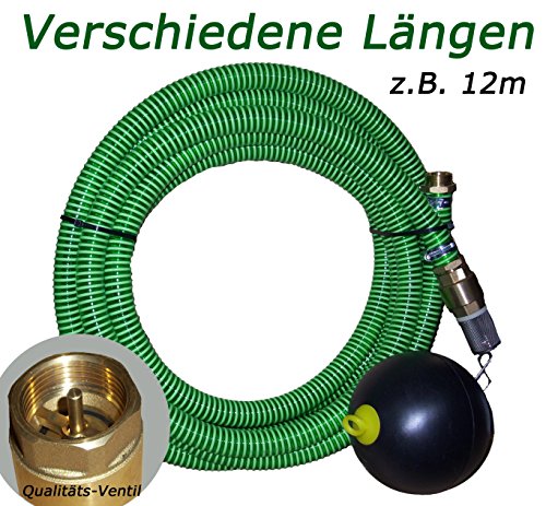 Saugschlauch Set mit Schwimmer für Elektropumpen * HIER * in 4m, 7m, 12m, 20m (** z.B. 12m **)