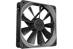 NZXT AER F - RF-AF140-B1 - 140mm - Winglet Designed Fan Blades - Fluid Dynamic Bearings - PWM Airﬂow Fans - Gaming Computer Fan