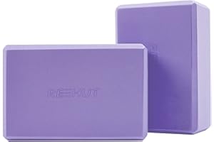 REEHUT Blocs de Yoga Block Briques Yoga Pilates Bio en Mousse EVA Haute Densité Léger Confortable Antidérapant (Lumière UV - 2)
