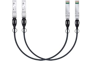 H!Fiber Cable SFP+, 10G SFP+ DAC, 0,5M(1,6ft), Cable Twinax de cobre pasivo directo para Cisco SFP-H10GB-CU0.5M, Ubiquiti UniFi UC-DAC-SFP+, Meraki, Mikrotik, Fortinet, Netgear, D-Link y más