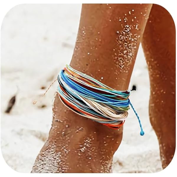 Cavigliere Boh&eacute;mien Decentraland Fatte A Mano - Set 4 Braccialetti Perline Elastici
