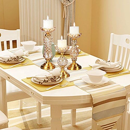 Table model holder European glass ornaments Chinese aromatherapy candle The Golden living room decoration---A-large