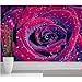 Produktbild Lovemq Wassertropfen Lila Blume 3D Rose Wandbild 3D Wand Papel Foto Wandbild Tapete Für Wohnzimmer Sofa Hintergrund 3D Wandbild Papel-190X150Cm
