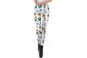 ShopINess Leggings Navidad Mujer Leggings Depotivos Mujer para Yoga Gimnasio Deporte Fitness Leggings Pantalones con Estampado de Navidad