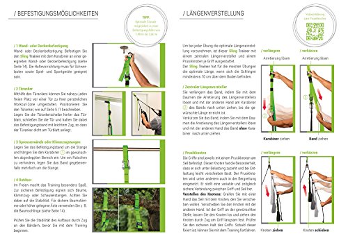 eaglefit® Sling Trainer ALLROUND; Schlingentrainer mit Umlenkrolle, Türanker, Aluminium-Karabiner, Modell 2017 - 5