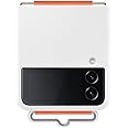 Samsung Silicone Cover with Strap Custodia con Fascia per mano per Galaxy Z Flip4, Bianco