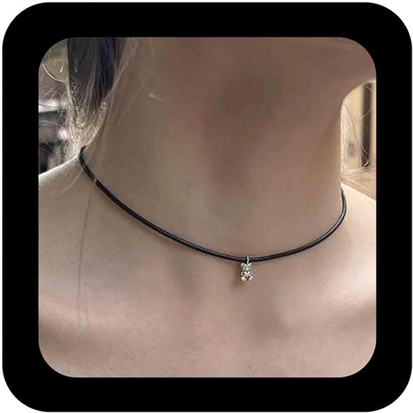 Collana Girocollo In Vera Pelle Nera Con Perle D'Acqua Dolce Nere - Fatte A Mano Per Ragazze - Senza Metallo, Ipoallergenica