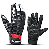 Inbike Guanti Invernali Bici, Guanti MTB Antivento per Ciclismo Uomo Donna(Nero&Rosso,XXL)