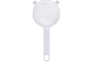 KitchenCraft KCSTRPL70 Rundes Sieb, Kunststoff, mit Nylongeflecht, 7 cm, Weiß