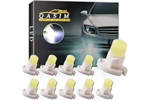 Qasim 10x T4.2 LED Bulbs COB 1SMD White for Auto Dashboard Instrument Speedometer Gauge Instrument Panel Light DC12V