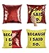 Produktbild Because I Said Quote P312 Sequin Pillow, Funny Pillow, Sequin Reversible Pillow, Kissenbezug Kissen, Décor, Gift for Him Her, Birthday Christmas Halloween, Present (Kissen + Einsatz)