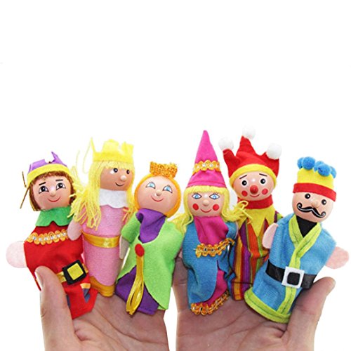 Preisvergleich Produktbild Omiky® 6PCS Finger spielt Handpuppe Weihnachtsgeschenk bezieht sich auf versehentlich (Zufällige Farbe)