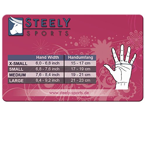 Steely Sports Damen Fitnesshandschuhe Workout Glove – Lady-Edition Farbe: schwarz/pink Größe: XS-S-M-L ( Fitness Handschuhe Frauen Sporthandschuh Trainingshandschuhe ) - 3
