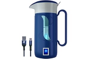 GOSOIT Wasserfilterkrug UV-Wasserfilter Krug Luftreiniger Wasserreinigung Krug Spender Entfernt Chlor Verschiedene Keime für Home Office und Notfall 1500ML/51oz