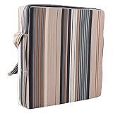Kinder Sitzerhoehung - SODIAL(R)Sitzerhoehung Zerlegbar und Verstellbar Sitzerhoehung mit 2 Taschen fuer Kinder (39*39*8cm, Kaffee-Streifen)