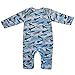 Powell Craft 100% Cotton Vintage Aeroplane Spitfire Design Jumpsuit Long Sleeve Baby Boys Romper - Great for a new baby gift