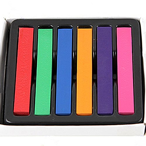 Sanwood Easy Temporary Colors Hair Chalk Dye Hair Pastels Kit (6 Colors)