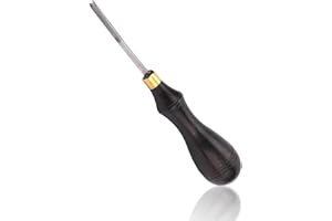 Agatige Biseladora De Bordes De Cuero, Biseladora Profesional De Bordes para Artesanía De Cuero, Kit De Skiving De Cuero De 5 Tamaños con Mango De Sándalo para DIY Fabricante De Cuero(0.7 mm)