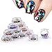 MLMSY 12 Box Metallic Colors Mixed Round Sequins Nail Art Glitters Thin Sequins Beauty Shinning Manicure Paillette DIY Nail Art Sticker Polish Decoration Makeup Nail Art Tip Random Color (12 Pcs)