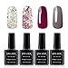 UV LED Gel Nail Polish - Gellen Soak off Color 4PCS Starter Kits Varnish Salon Set,Keep 14-Days More On Nails ,24-Hour Customer Support,30-Day Money Back Guaranteed,2-Year Warranty