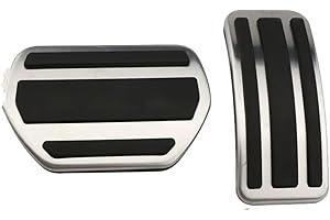 QILINGS Voiture Pied Repos Pédale Pour Peugeot 207 301 307 208 2008 308 408 Pédales de Voiture Pads Pédale Couvre Accessoires Couvre Pédales(AT)