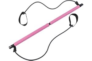 MOREASE Pilates Sculpt Bar - Pilates Bar Kit with Resistance Band Exercise Stick - Portable Gym Symmetrye Pilates Sculpt Bar Exercise Equipment for Home Workouts